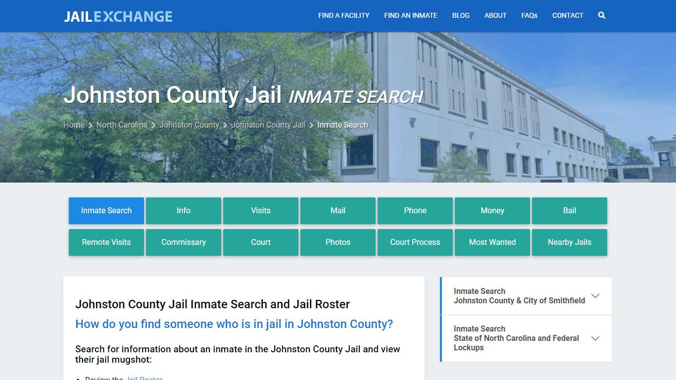 Inmate Search: Roster & Mugshots - Johnston County Jail, NC